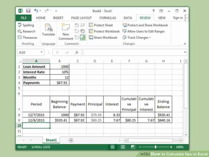 Comment Calculer La Van Dans Excel