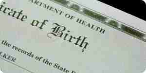 Enregistré certificat de naissance