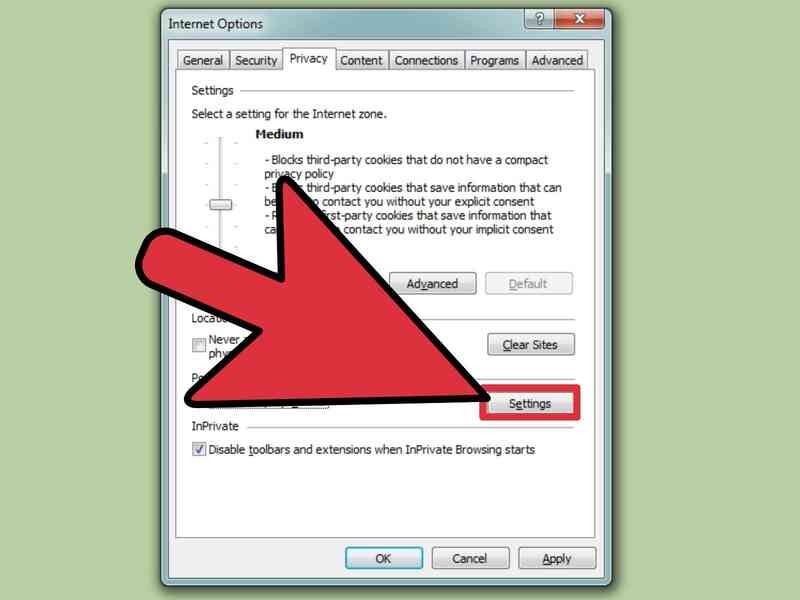 Comment faire pour Désactiver le Bloqueur de Pop-Up dans Internet Explorer