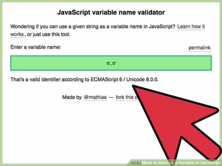 A variable writing is