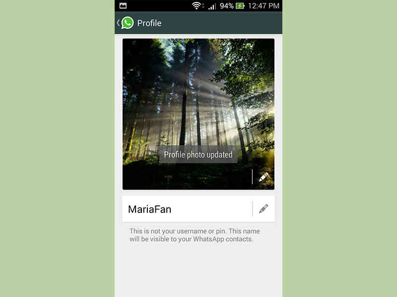 comment faire pour changer son profil sur whatsapp