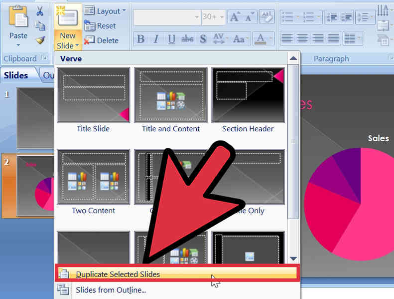 comment faire pour dupliquer une diapositive sur powerpoint